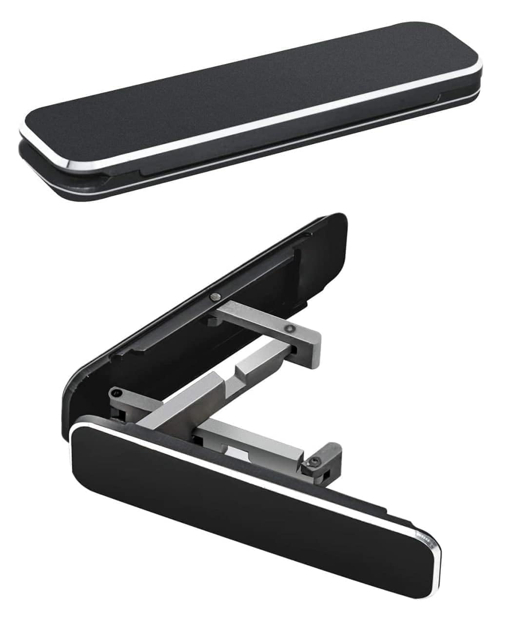 Portable Foldable Mobile Phone Stand Black Metal, Universal Smartphone Holder with Adjustable Angle, Pocket Size Tabletop Kickstand for Vertical & Horizontal Viewing, Durable Design-image-43