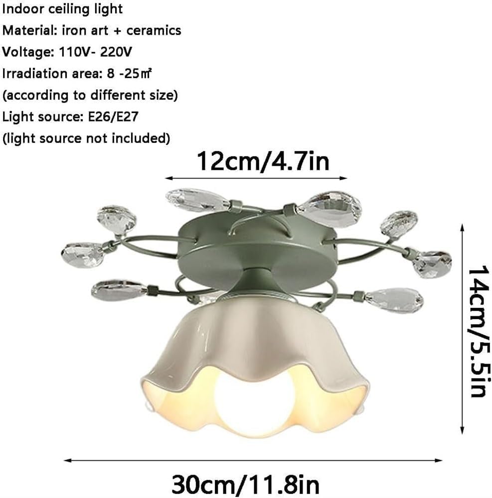 Nowoczesna szklana lampa wisząca z kwiatowym wzorem do przedpokoju, do wnętrz, szkła, białego, zielonego, kwiatowego sufitu, dużej łazienki, przedpokoju, kuchni, przedpokoju