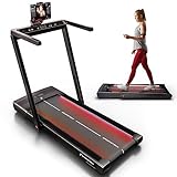 Tapis roulant pieghevole 2in1 con app e funzione LED| sTread Fold fino a 12km/h e modalità Walking Pad fino a 6km/h per la casa e l'ufficio| Tapis roulant con supporto tablet a 360 ° e 2 display LCD