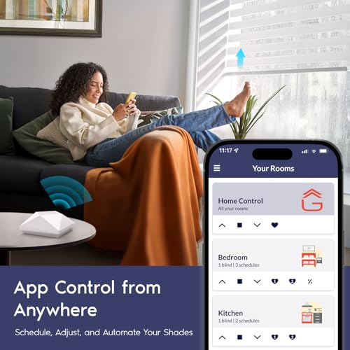 Image of Go Smart Bridge Home Automation Hub for Motorized Blinds Compatible with Alexa, Google Home, IFTTT, Control4, Siri; Remote, App & Voice Control