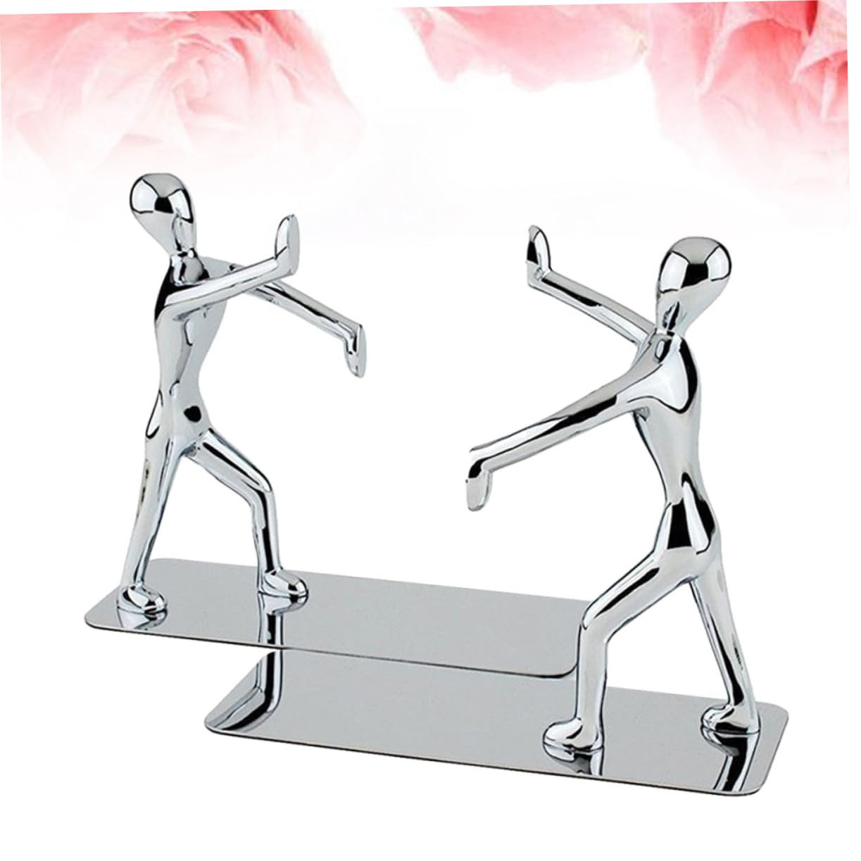 Sujetalibros Kung Fu de Acero Inoxidable, 1 Par para Escritorio