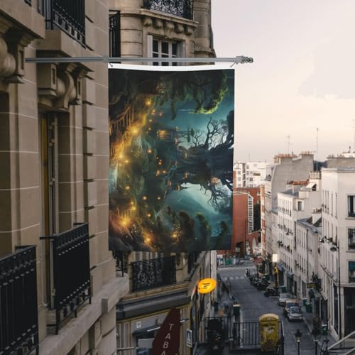 Drapeau extérieur 1,2x1,8 m robuste double face avec œillets maison - 6