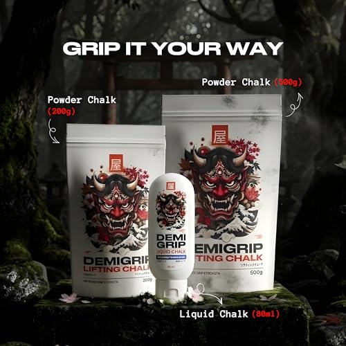 Image of Chamberofgods Demigrip Lifting Gym Chalk Powder | for Workout, Calisthenics, Lifting Barbell Rod | Helps Hand Grip Strength | 200 Grams