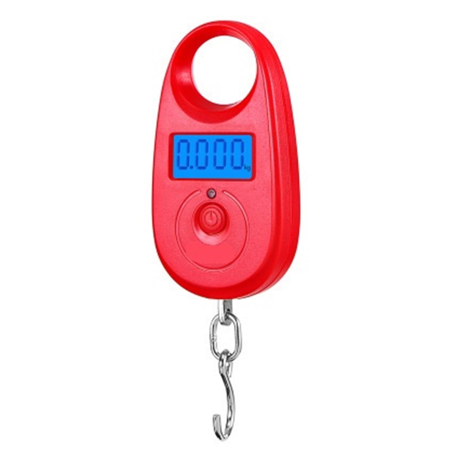 JVDDI Digital Hanging Scale Portable Electronic Scale 25kg Mini Pocket Gram Hanging Luggage Parcel Express Heavy Duty Crane Hook(Rosso)