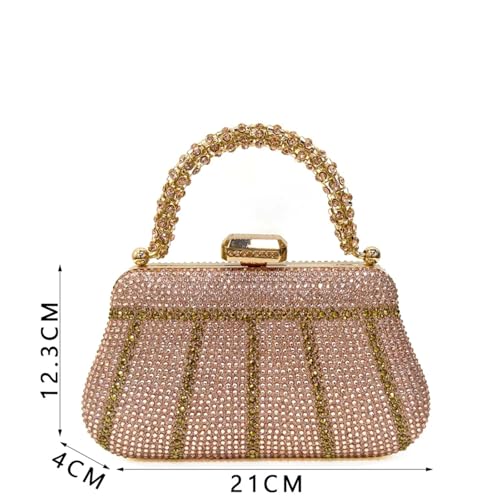 Womens Champagne Wedding Shoes Set Italian Rhinestone Bridal Pumps and Matching Evening Party Bag4