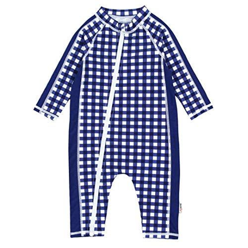 Image of SwimZip UPF50+ Boys Swim Shirt, Long Sleeve One Piece Kids Sunsuit