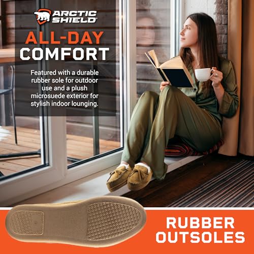 Warm Indoor/Outdoor Plush Fur Womens Moccasin Slippers Microsuede4