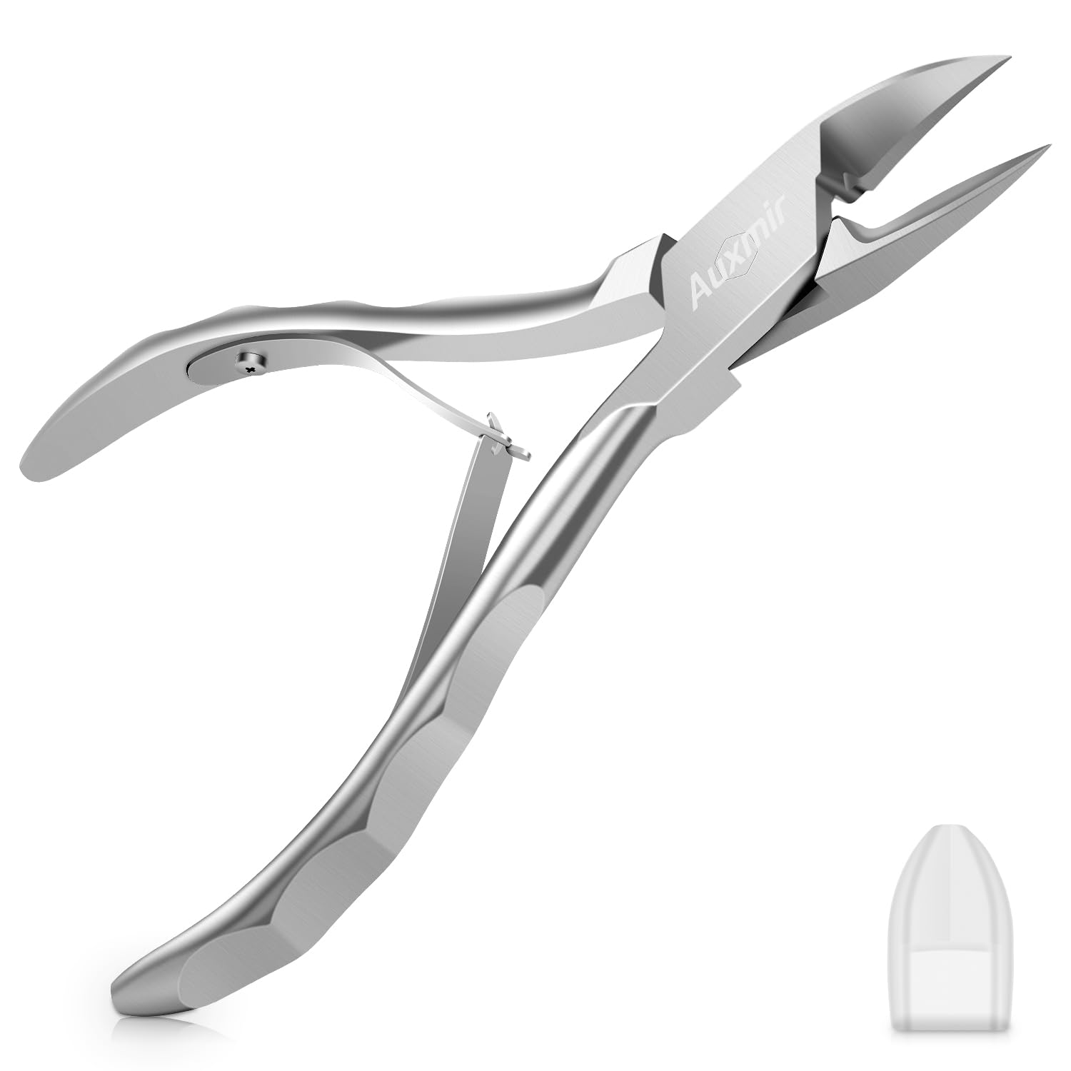 Auxmir Tronchesino Unghie Professionale Tagliaunghie di Precisione in Acciaio Inox Forbicine per Unghie Incarnite Spesse Dure