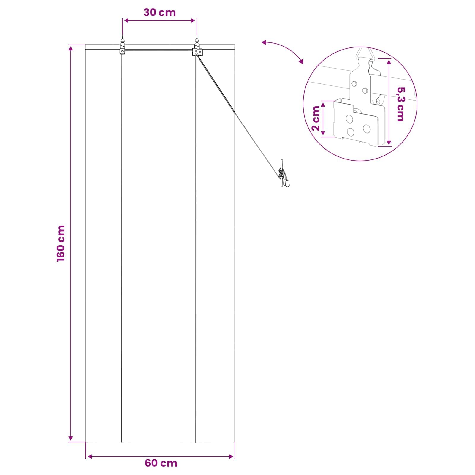 Store enrouleur en bambou marron - 60 x 160 cm - Protection solaire pour fenêtre