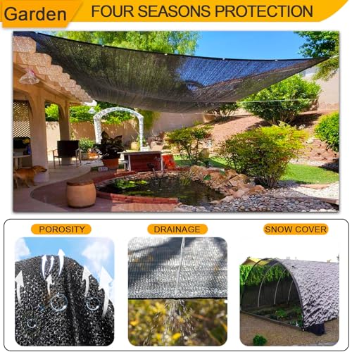 LYQCZ Shade Cloth SunBlock 85%-95% UV, Garden Shade Net with Grommets - Image 4