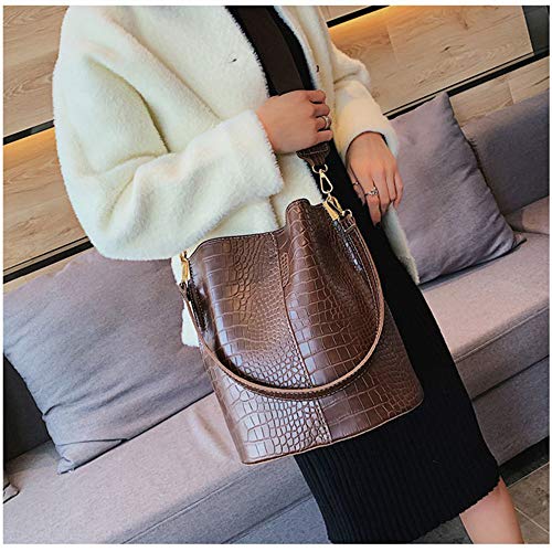 Image of Women Hobo Shoulder Bag, Crocodile Pattern Handbags Large Capacity Crossbody Bag