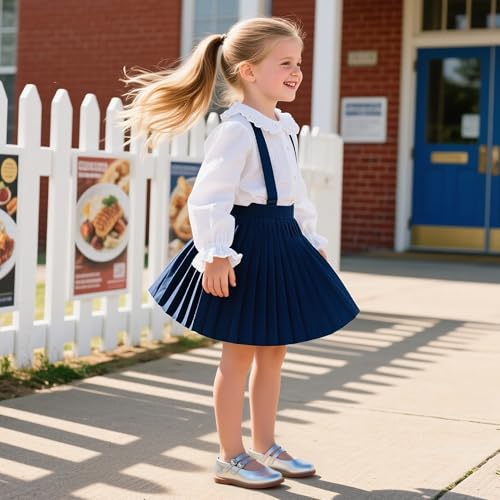 Image of Flaryzone Toddler Little Girl Mary Jane School Uniform Oxfords Flat Dress Shoes