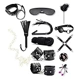 12 StüCk Schwarzes Leder Indoor Fitness Training Equipment Set, Yoga ZubehöR Training Set, Paar Geschenk