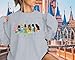 UNIQUEONE Magical Princess Sweatshirt for Women: Cute Magic Kingdom Princess Sweater Family Vacation Trip Pullover Tops Gray