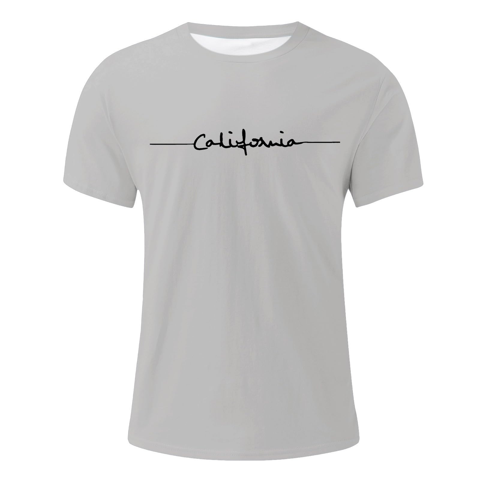 T-Shirt Homme, Oversize pour, D'Été À Col Ras du Cou Et Manches Courtes avec Imprimé Urbain, Chemises Basiques pour Hommes, Chemises Amples Et Décontractées, Chemises De, Idéal pour Les Weekends