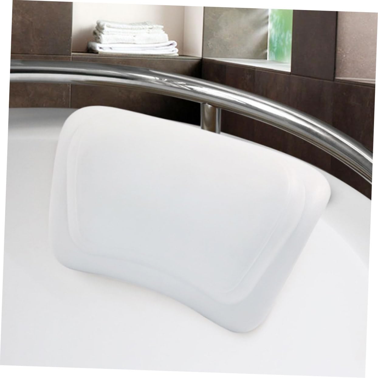 Almohada de Bañera de PU Color Blanco Cojín de Baño para Uso Familiar Cómoda Almohada de SPA para Relajación la Bañera