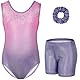 Gogokids Mädchen Drei Teiliges Gymnastikset, Ärmelloser Gymnastikanzug mit Shorts und Haarband, Ballett Tanzender Leotard Gymnastik Outfit mit Funkelnde für Mädchen, Ärmellose Trikots für 6-7 Jahre