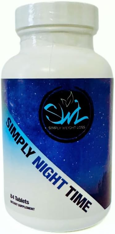 Simply Night Time | Weight Loss Support | Better Sleep | Mood Enhancer and Stress Relief | Botanical Blend - Valerian Root, Cascara Sagrada, Magnolia Bark, Chamomile | 84 Count