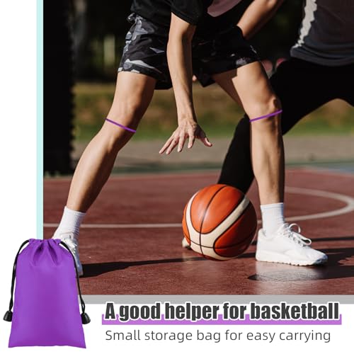 Image of Foilswirl Silicone Patella Knee Band for Basketball Patella Tendon Support Knee Pain Running Tendon Brace Support Strap(2,Purple,M)