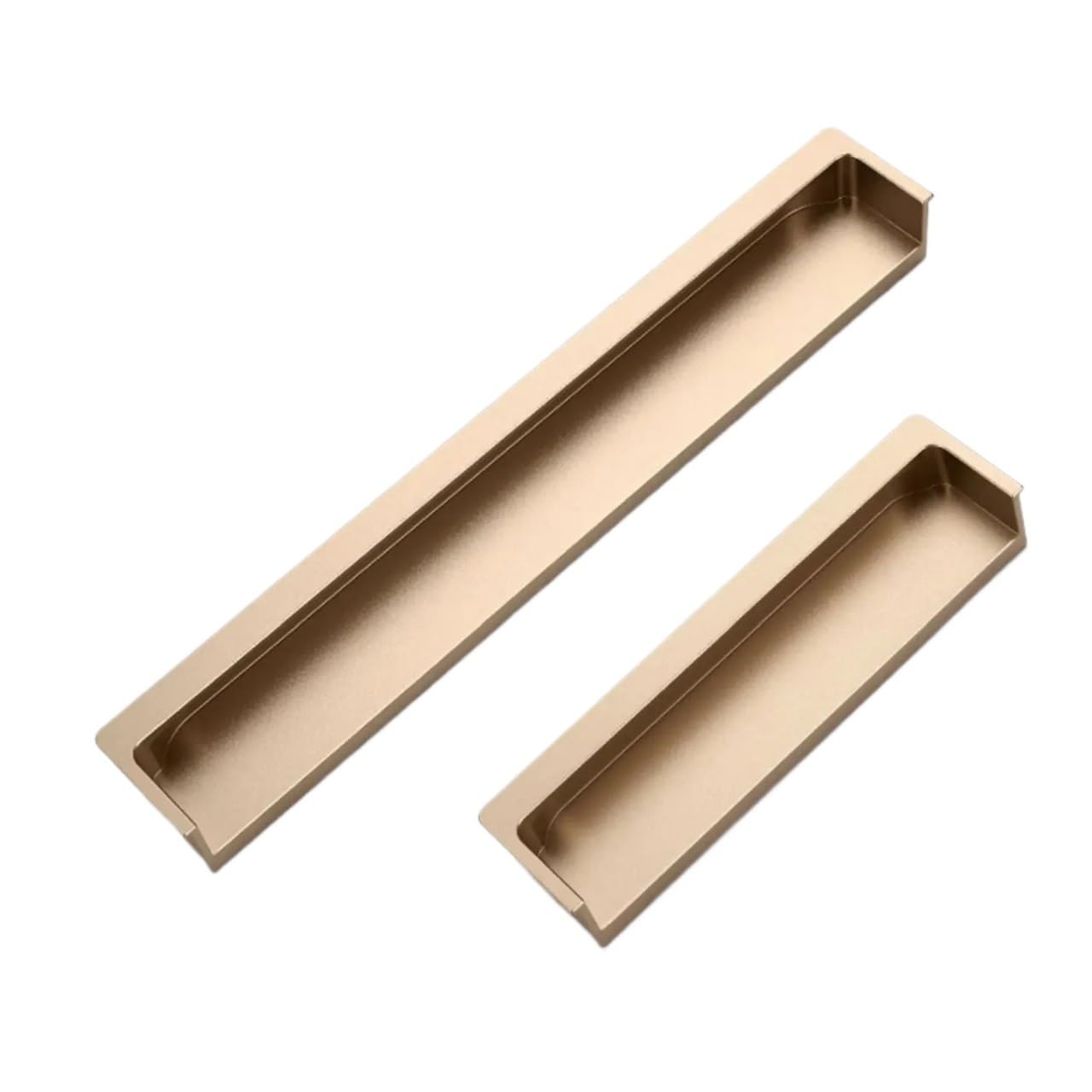 Mohuied Brass Gold Recessed Handle Embedded Hidden Concealed Handles For Cabinets And Drawers Modern Wardrobe Pulls Aluminum Alloy Invisible(,120Mm Length)