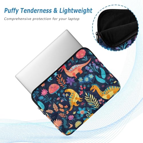 Funda portátil de 13-14 pulgadas con diseño de dinosaurios coloridos miniatura 5