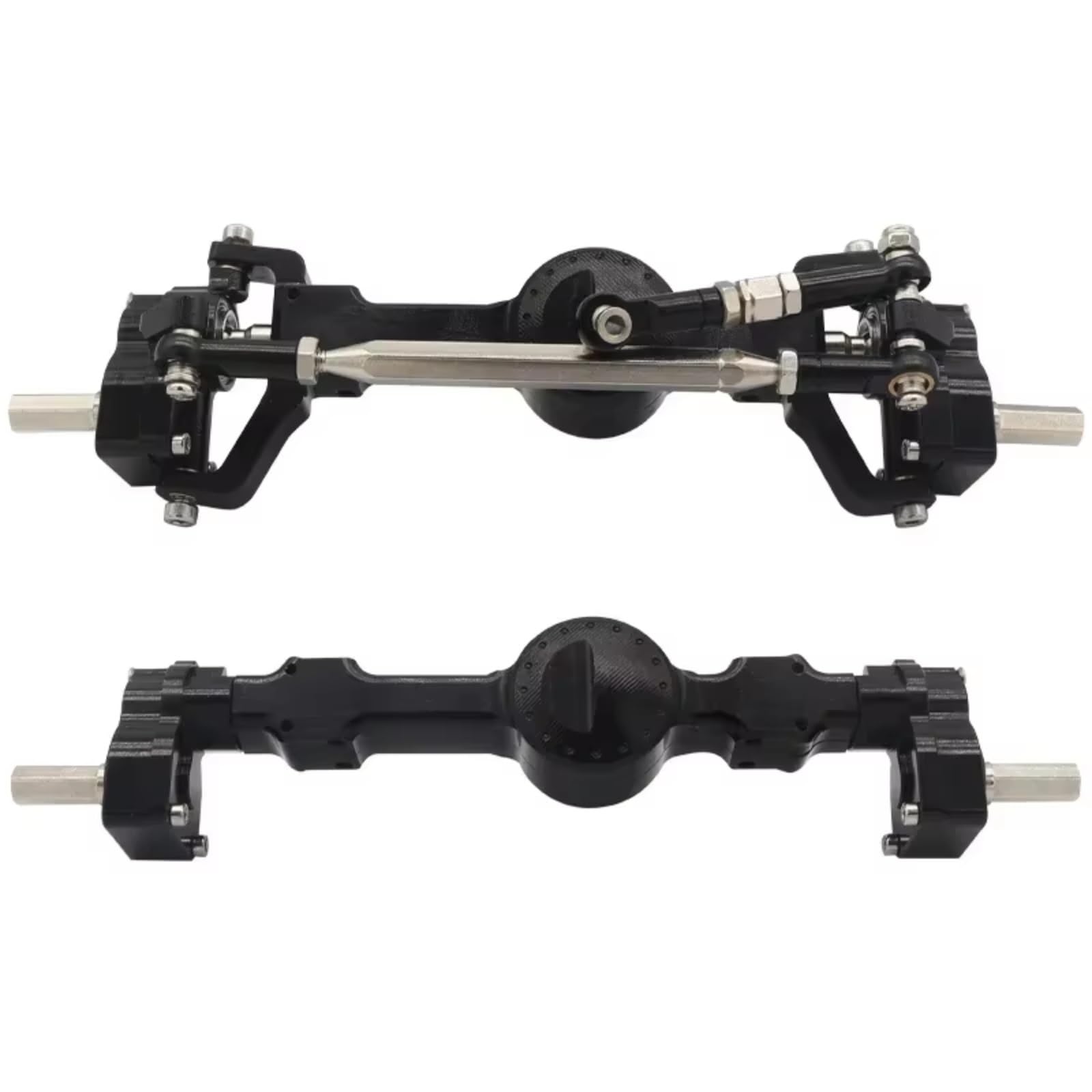 Compatible con MN para MN99S para MN98 D90 D91 D99 D99S MN90 1/12 Piezas De Actualización para Coches RC, Eje Portal Delantero Y Trasero Metal CNC Piezas