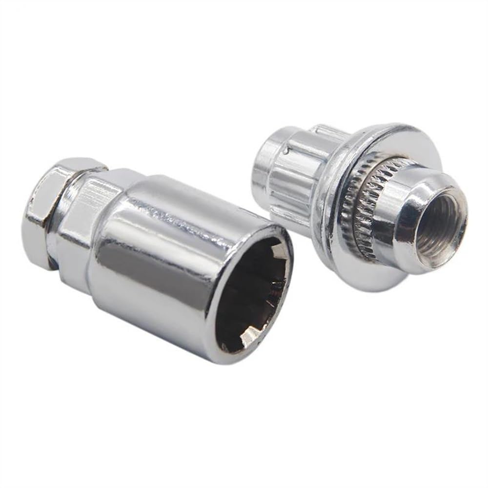 Tuerca de cubo de rueda M12x1.5 con tornillos cromados y fijación plana para Mitsubishi 7