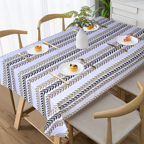 Image of Wings Star Premium Dining Table Cover for 6 to 8 Seater, 60 x 90 inch Size, Waterproof and Dustproof (60x90 inch- 6-8 Seater) Repeated Leaf & Vine Pattern