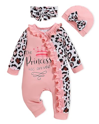 Preemie Newborn Baby Girl Clothes Infant Fall Winter Outfits Letter Floral One-Piece Romper+Jumpsuit