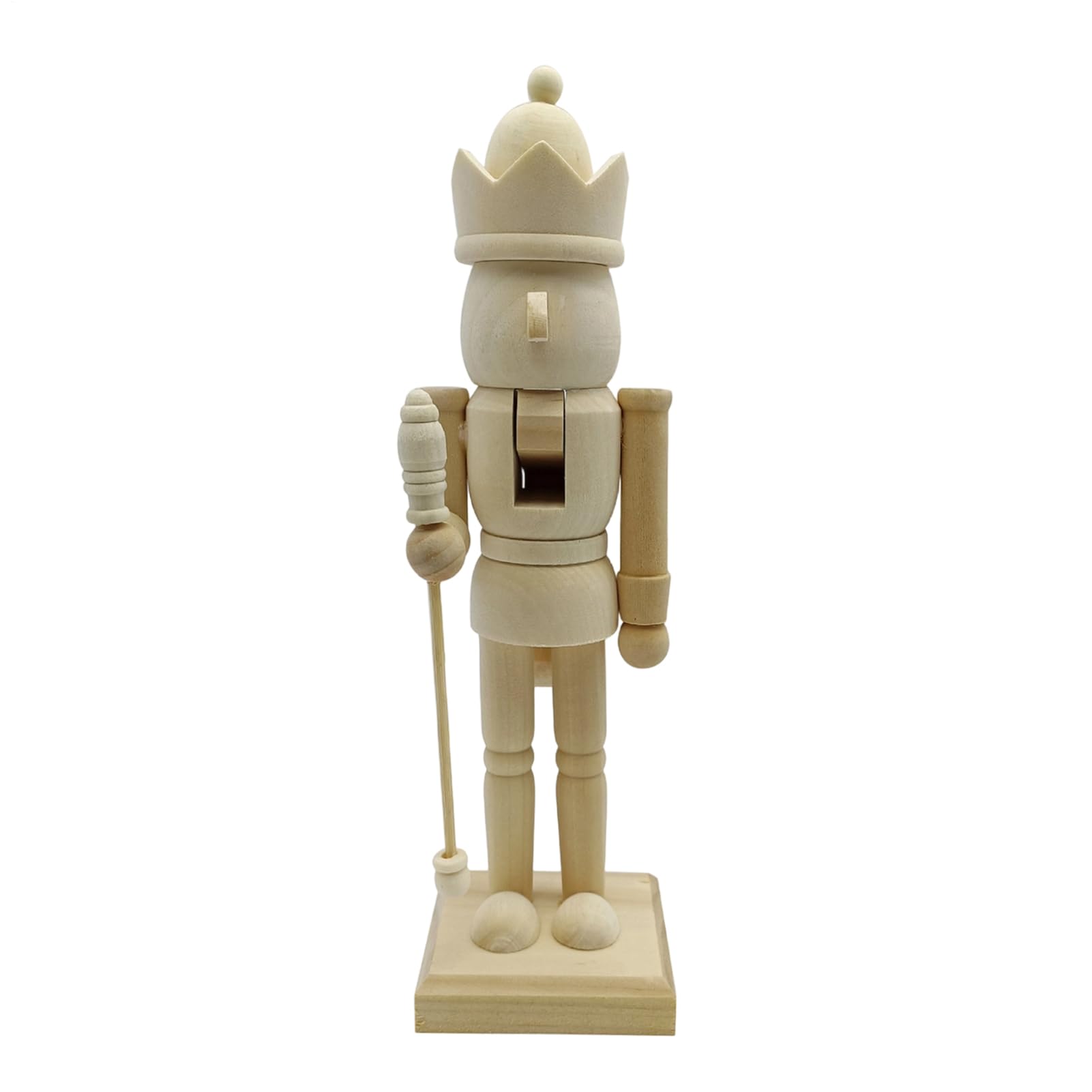 Casse-noisette de Noel en bois sculpte avec socle stable pour vitrine de fetes