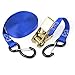 Aexit S Shape Material Handling Metal Hook Cargo Binding Band Ratchet Tie Down Strap 10M Straps 33ft Blue