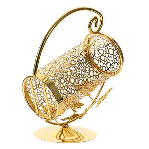 Luxshiny 2 Peças De Ornamentos De Suporte De Vinho De Ferro Dourado Nórdico