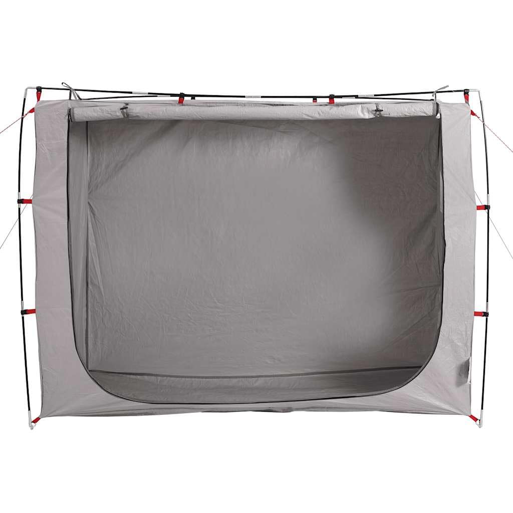 Tienda auxiliar gris impermeable de poliéster con revestimiento de poliuretano, 220 x 79 x 155 cm, ligera con doble cremallera, para camping, familia, exteriores, festivales y trekking