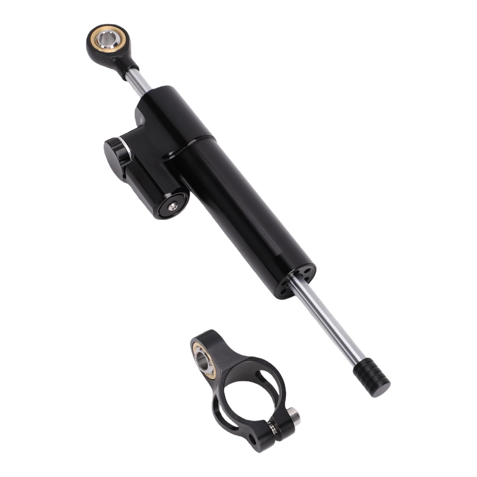 Aramox Uniwersalny Amortyzator Kierownicy Motocykla, 10,2 Cala (BLACK)