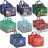 VERSCHIEDENE AUFFÄLLIGE MUSTER: Weihnachtsfeiertaschen werden mit 8 verschiedenen originellen Weihnachtsmustern geliefert, wie z Machen Sie Geschenkboxen, die kleine Mädchen und Jungen mögen, oder schöne Dekorationen für einige Weihnachtsfeiern.
