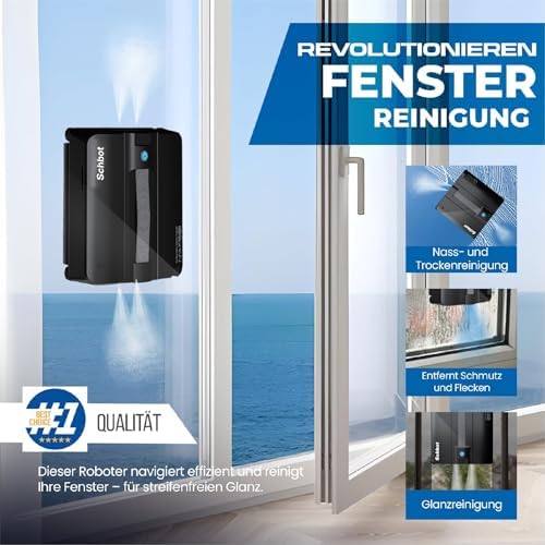 Bild 3 - Wind X3 2025 Fensterputzroboter, Intelligenter Fensterroboter mit Sprühfunktion für den Innen - und Außenbereich, geeignet für Glasflächen mit oder ohne Rahmen.