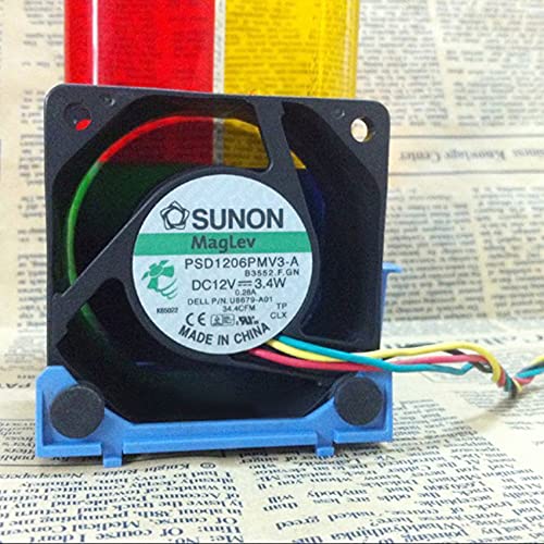 Original PSD1206PMV3-A 12V 0.28A 3.4W 6CM 4wire chassis power fan