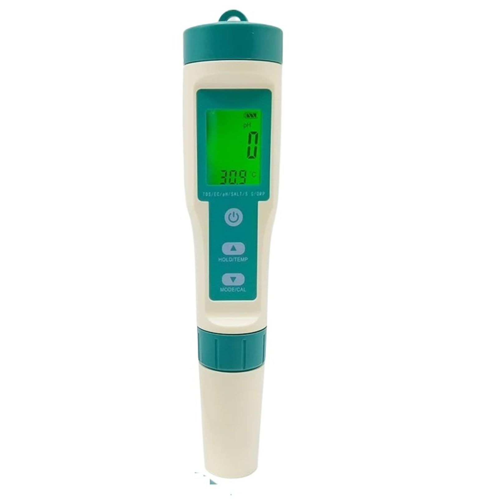 Kongmm One Color Digital Water Tester, 7 In 1 Ph Meter Salinity Tds Ec Orp S.g Temp Water Quality Tester Swimming Pool Monitor Aquarium Analysis Instrument