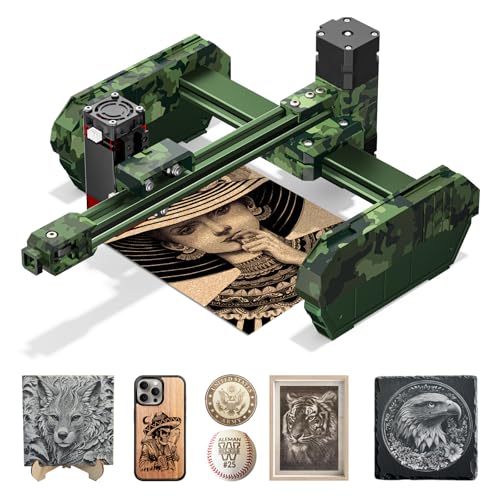 Image of Tofelf AlgoLaser 6W Portable 95% Pre-Assembled Laser Engraving Machine High-Speed 8000mm/min, 0.1 x 0.02mm Compressed Spot,5.9 x 5.9 inch Working Area with APP Control,Engraving for Wood,Metal,Glass