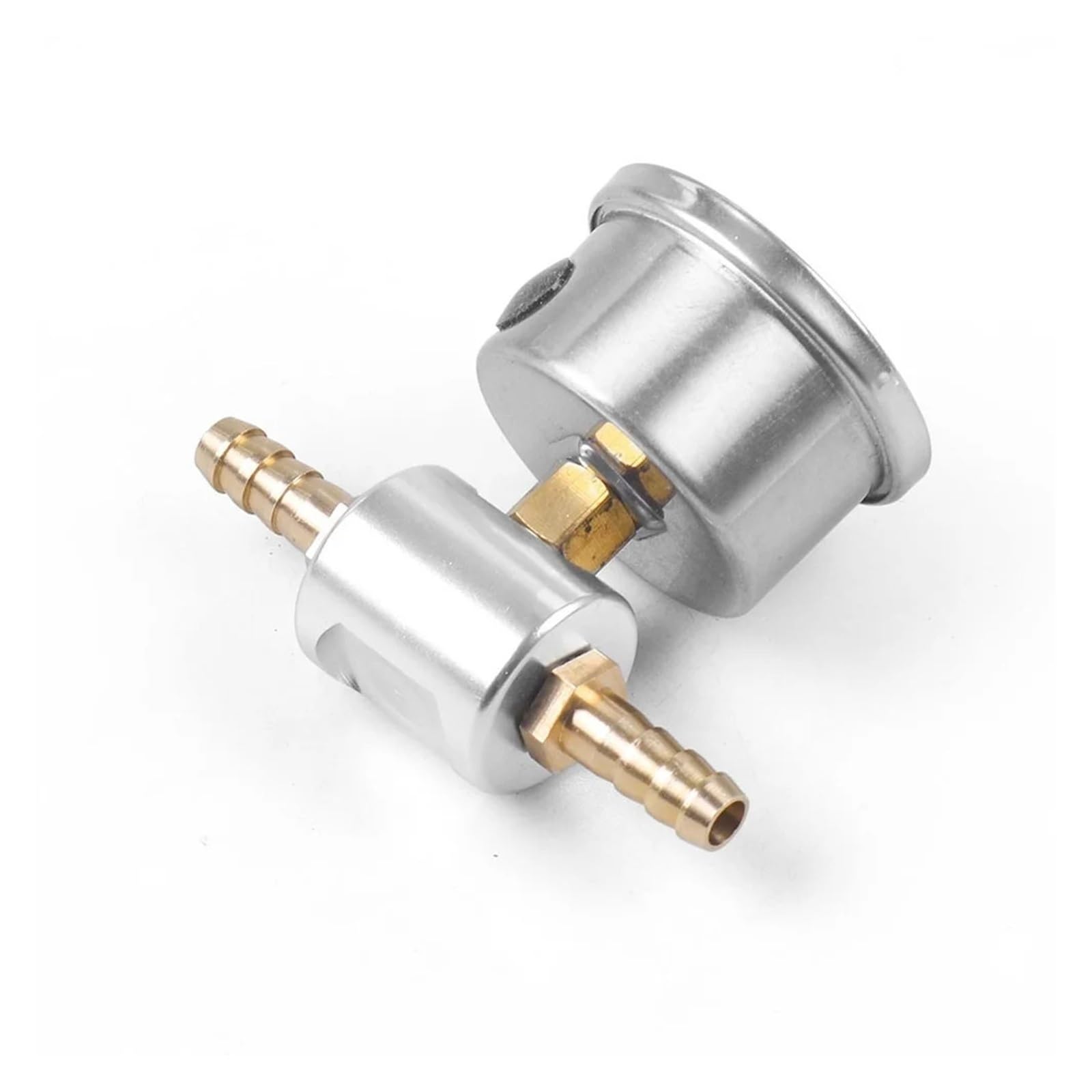 Manómetro digital, Kit de medidor presión combustible en línea metal con 1 conector 8NPT, manguera 9 mm y conexión AN6 compatible(A)
