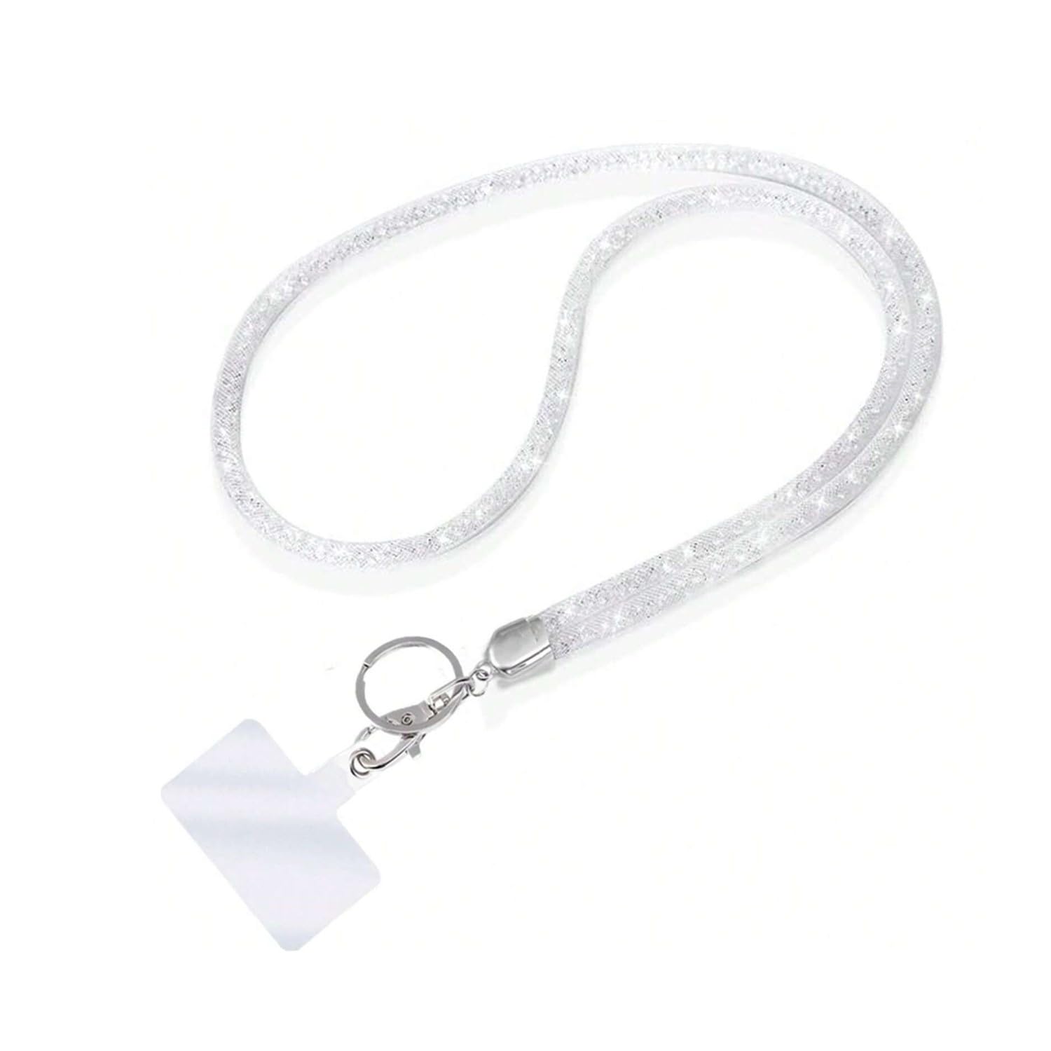 Fashion 31.5" Sparkle Crystal Neck Lanyard,Exclusive Bling ID Badge Holder,Rhinestone Work Name Card Holder,Bonus (1PC)