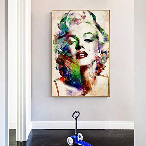Leinwanddruck Marilyn Monroe Kunstdruck Auf Leinwand Auf Wandbild Leinwandbild Plakat Leinwanddruck Geschenk Wandbilder Wohnzimmer Rahmenlos 50cmx70cm