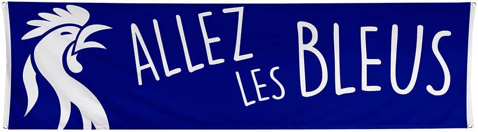 Boland 62201 1 Banner Allez Les Bleus Multi-Coloured 180 x 50 cm