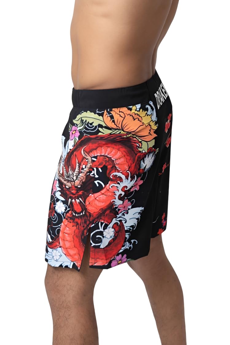 Draken MMA Shorts for Men – Chinese Dragon Theme Fight Shorts for MMA, BJJ, Kickboxing, Boxing, Cage Fight, Gym, Bodybuilding & Mens Physique-picture-27