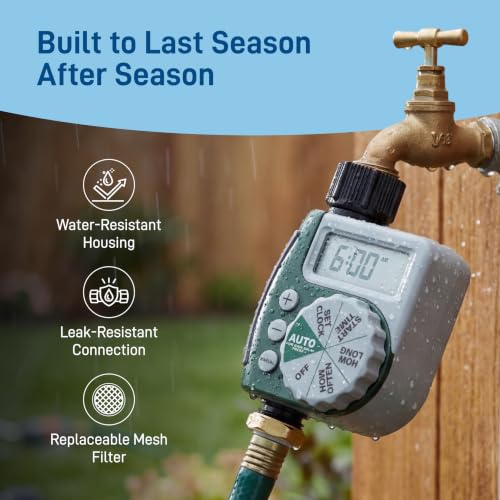 Orbit Programmable Digital Hose Watering Timer - 1 Outlet - Battery Powered - with LCD Screen - Built-in Rain Delay - Water-Resistant - 62061 - image 6