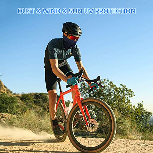 Lenboken 4 Pack Neck Gaiter Face Mask Scarf Masks Bandanas Breathable Outdoor Headwear Balaclavas Cover For Men Women (Black&Blue&Navy&Army Green) #TOP1