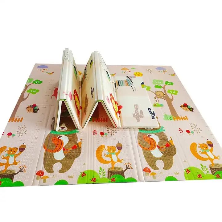 Voidrop-puzzle mats for floor-baby crawling mat-kids foam mat-playmat for toddlers 1-3-craft mat for kids-play mat tiles-Thicker Reversible Foldable Baby Play Mat150x180cm (Assorted) (150x180CM)