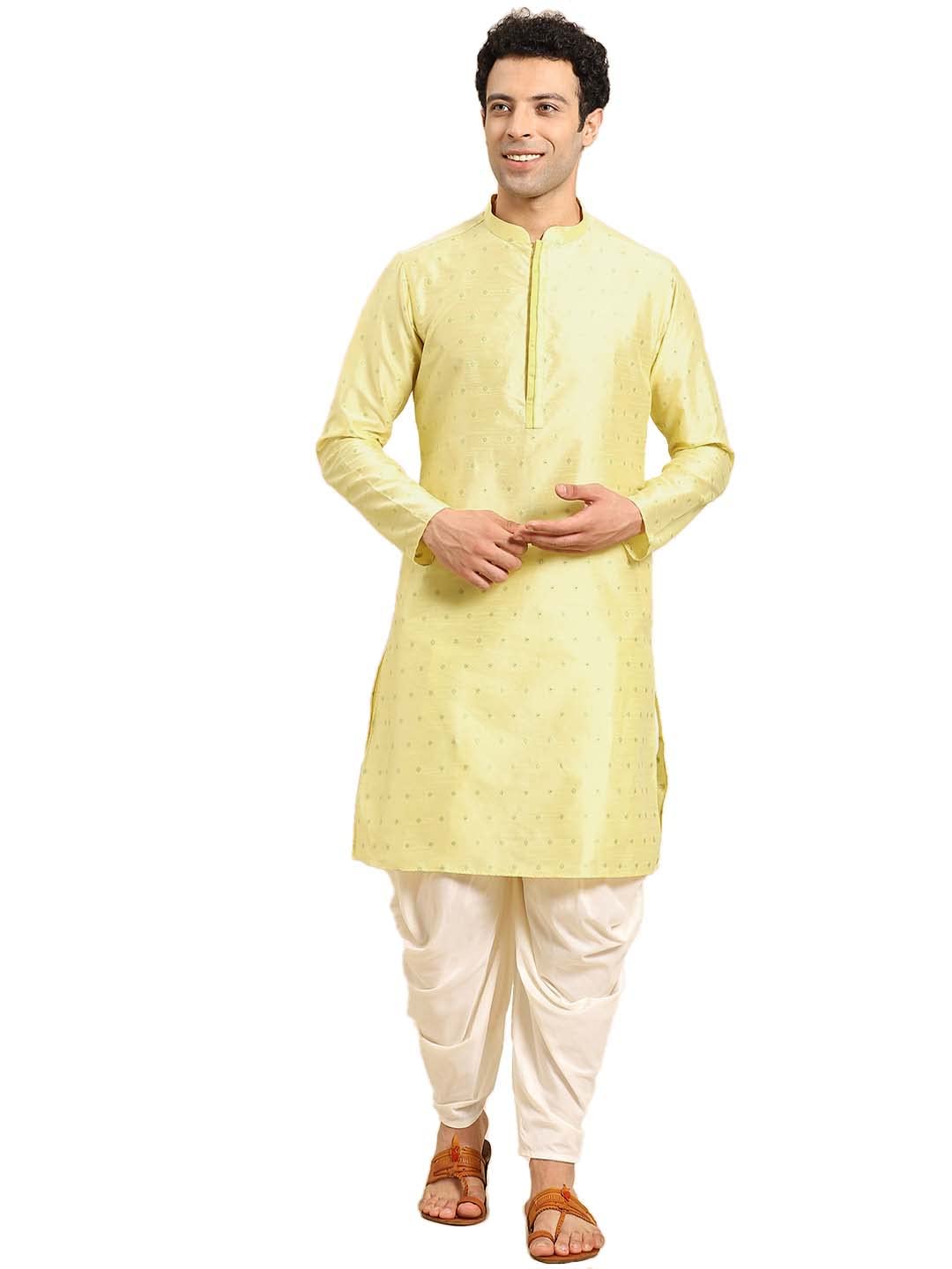 amodh by kisah Men's Art Silk Solid Regular Kurta-picture-37