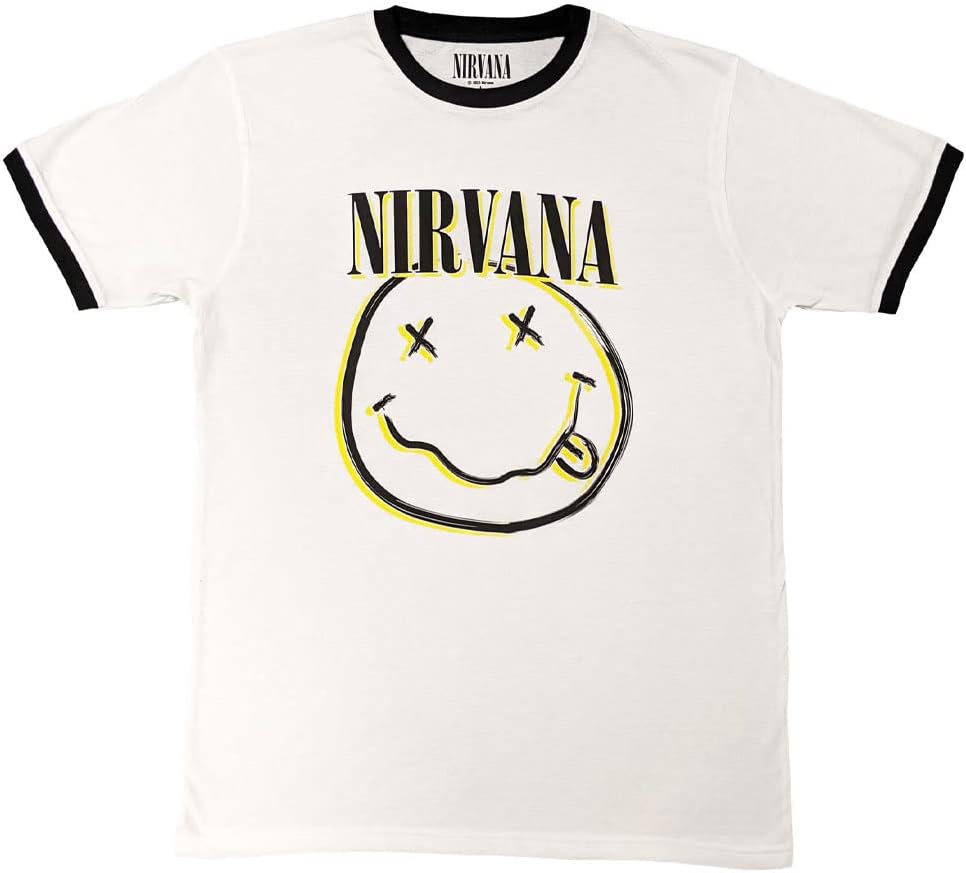 XL NIRVANA SMILE GILDAN 旧2枚 白タグ Tシャツ 2000's NIRVANA SMILE T-SHIRT (GILDAN) - Cocky Crew Store