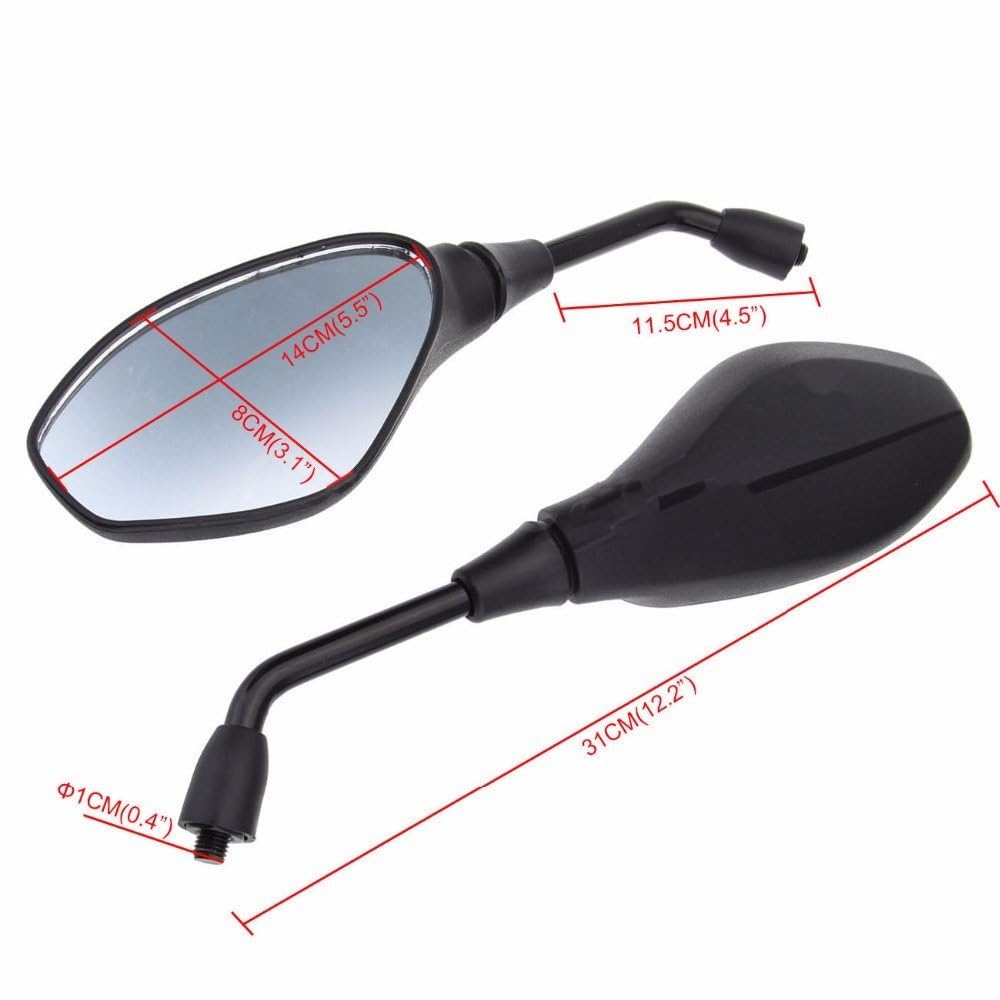 Espejo Retrovisor Lateral Para Aprilia Para Tuono SL750 2006 2007 2008 2009 2010 Espejos Retrovisores De Motocicleta 10mm * 1,25 Espejo Retrovisor De Motocicleta Espejos Moto Manillar
